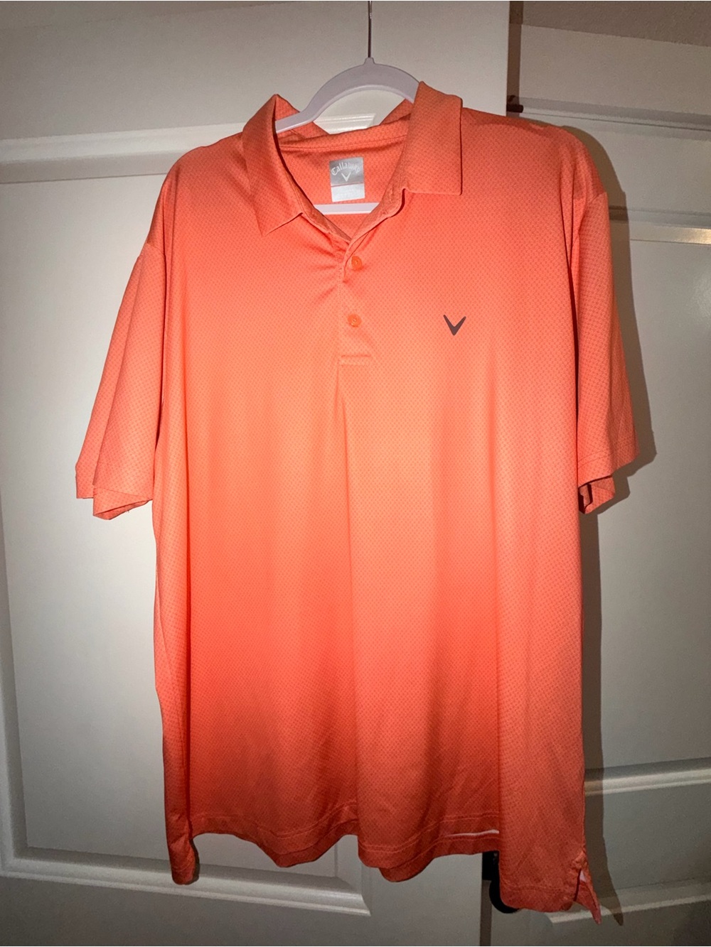 Callaway Men’s Coral-Orange Golf Polo